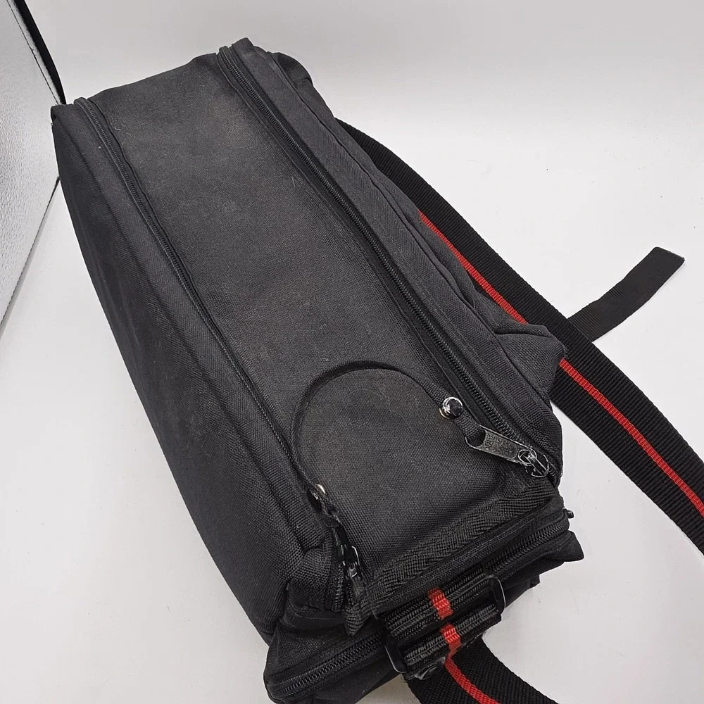 Vintage Nikon Camera Shoulder Bag Padded Adjustable Strap Multi Pocket Black